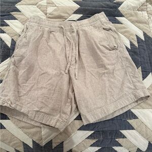 Abercrombie XS Men's Casual Linen-Blend Drawstring Shorts